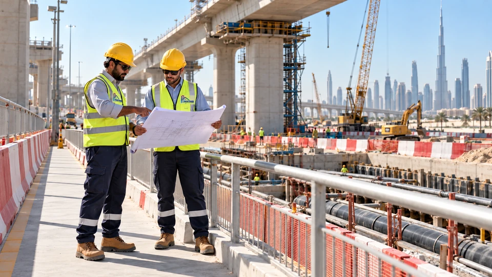 Infrastructure manpower illustration