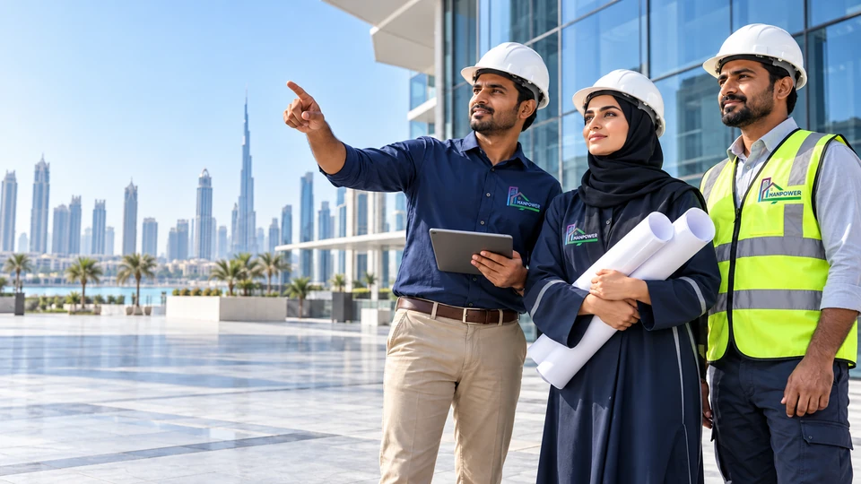 Technical workforce at a UAE project setting